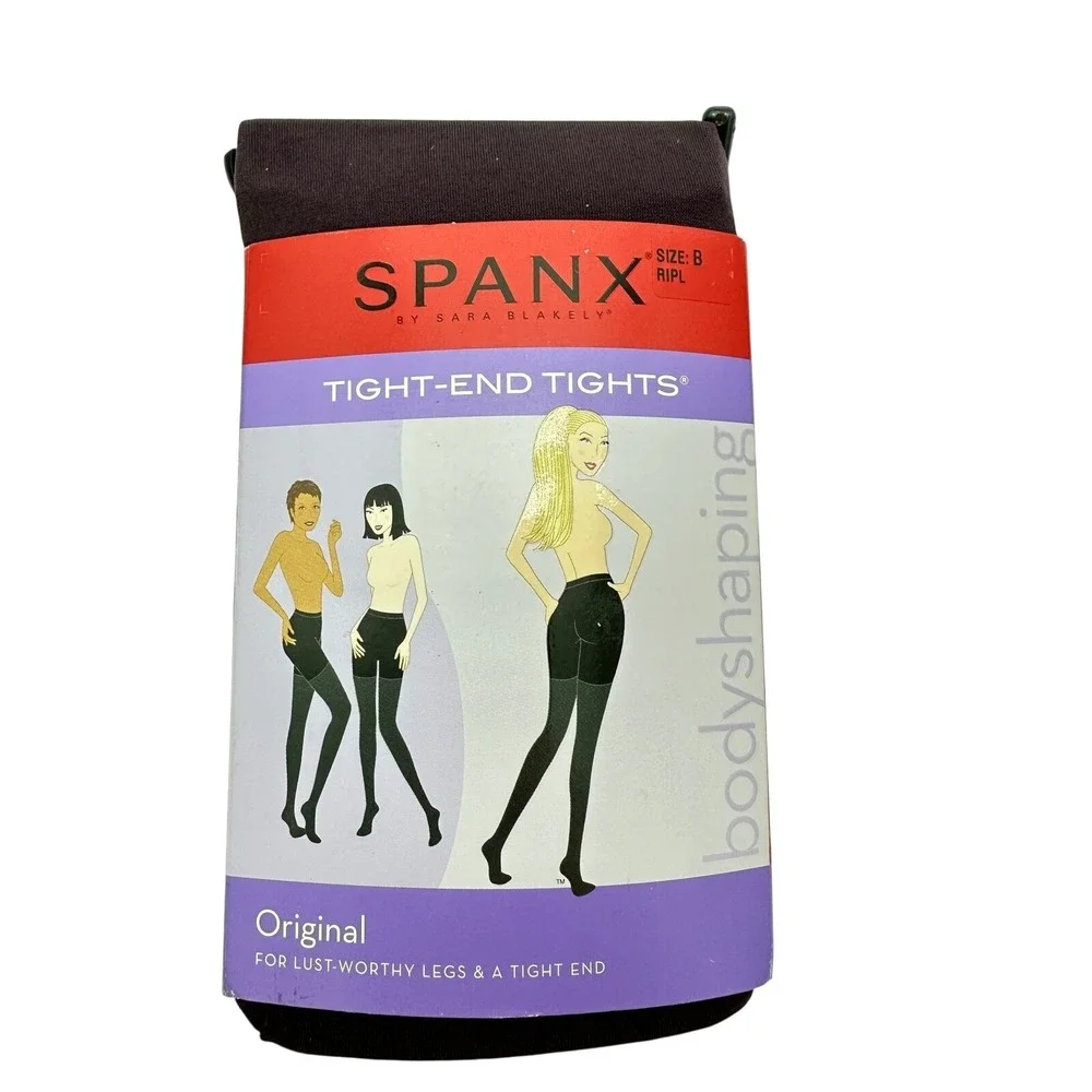 SPANX Tight-End Tights Original Size B RIPL Dark Eggplant Purple Opaque